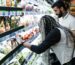 A couple shopping for food